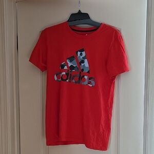 Adidas Kids Red Camo Logo T-Shirt